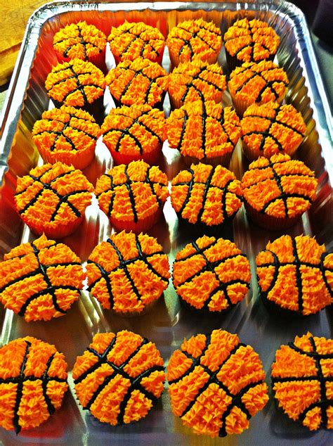 Basketball Themed Cupcakes