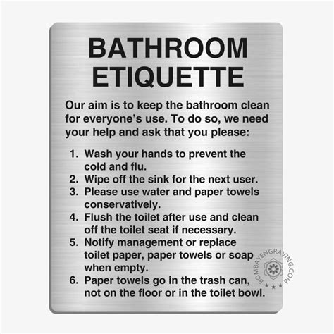 Bathroom Etiquette Final Thoughts