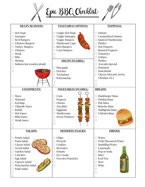 BBQ Checklist Templates