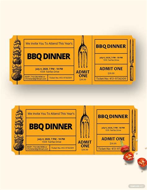 BBQ Ticket Template