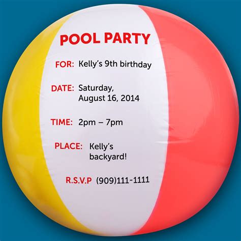 Beach Ball Invitation