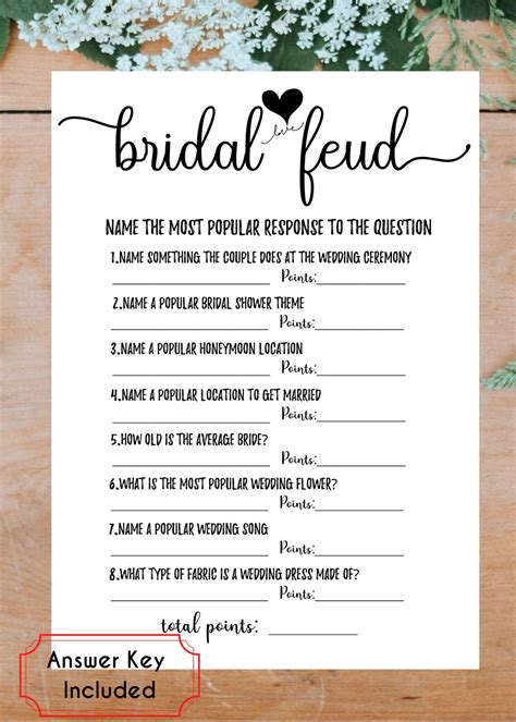 Beach Bridal Shower Games