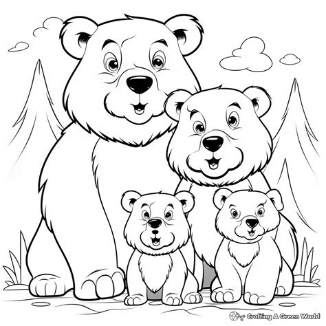 Bear Family Coloring Pages