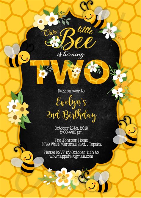 Description of Bee-Themed Party Templates