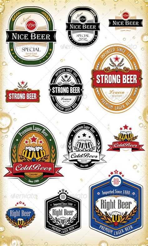 Beer label templates