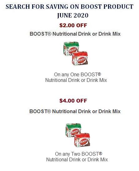 Benefits of 5 Boost Printable Coupons