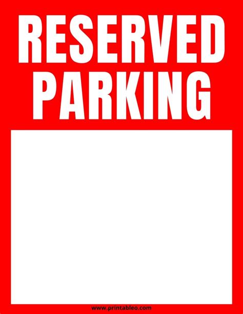 Benefits of Editable Reserved Parking Sign Templates