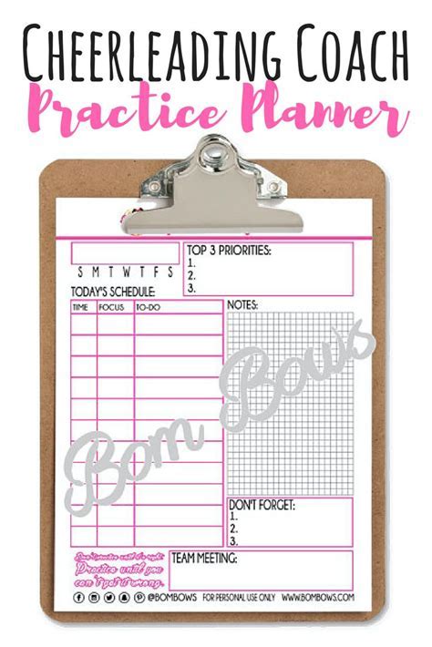 Benefits of Using Free Cheer Coach Printables