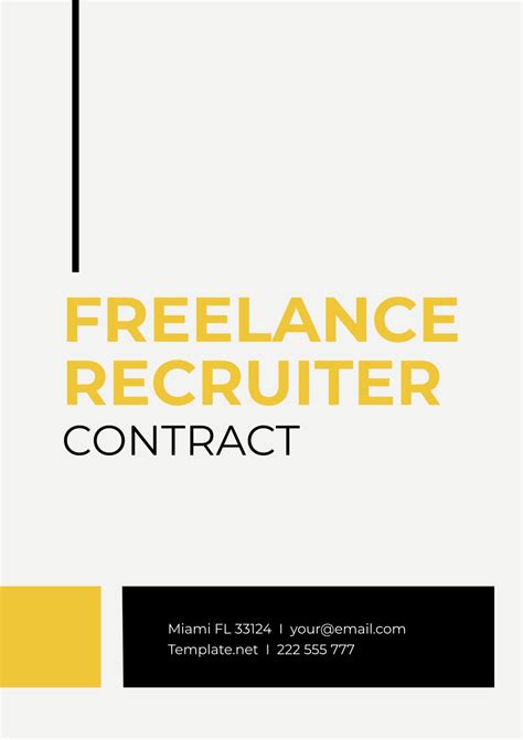 Benefits of Freelance Recruiter Contract