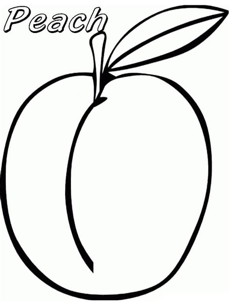 Benefits of Peach Coloring Pages