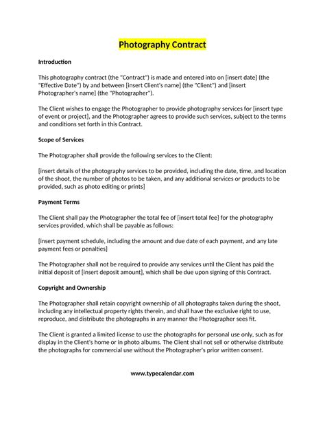 Benefits of photographer contract templates