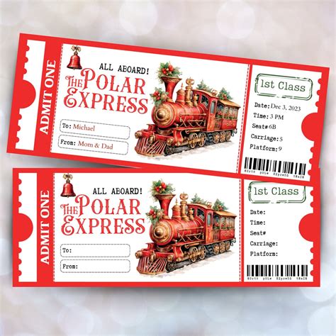 Benefits of Polar Express Ticket Templates