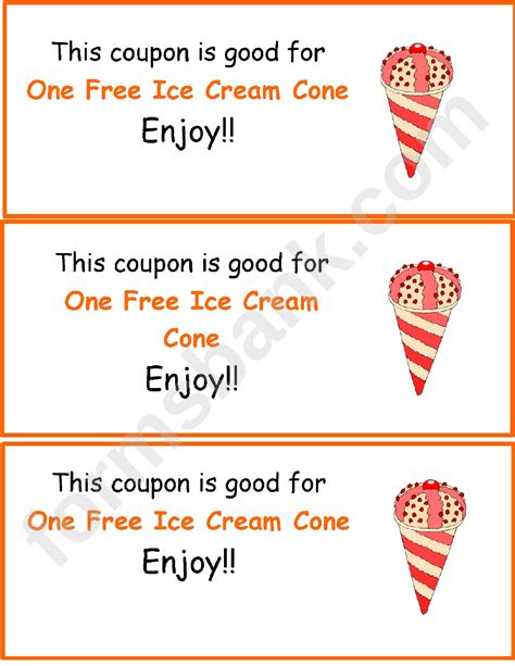 Benefits of Printable Ice Cream Coupons