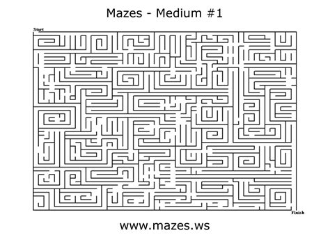 Benefits of printable medium mazes