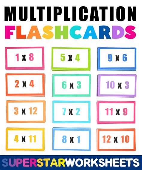 Benefits of Printable Multiplication Flashcards