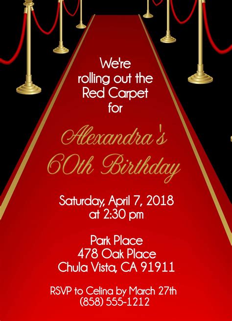 Benefits of Red Carpet Invitation Design