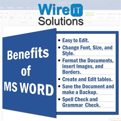 Benefits of Using Microsoft Word