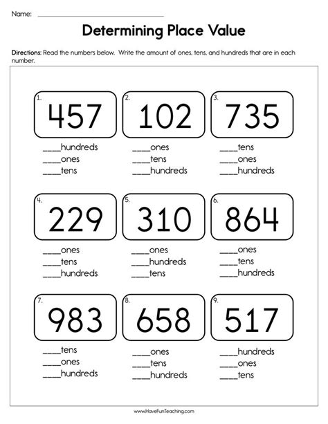 Benefits of Place Value Worksheets for Students