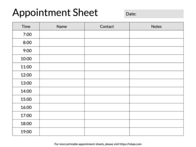 Best practices for using a printable appointment sheet template