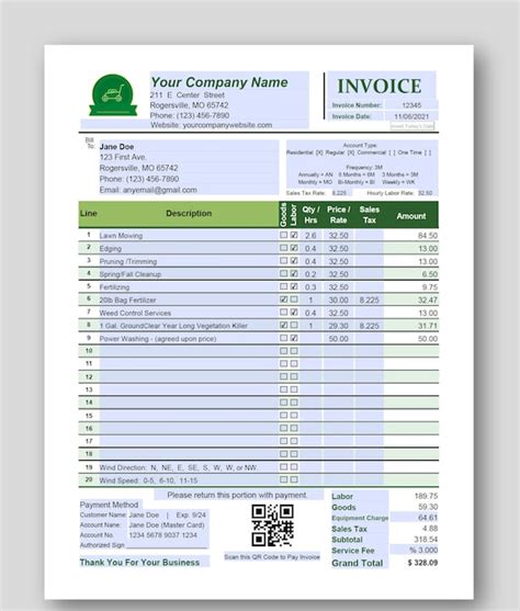 Best Practices for Using a Lawn Care Invoice Template Editable