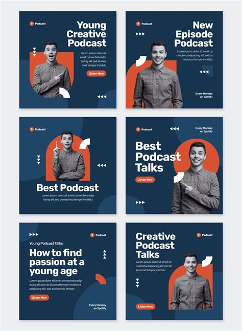 Best practices podcast Instagram post templates