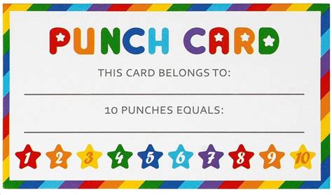 Best Practices Punch Card Template