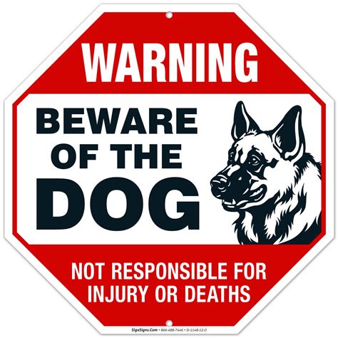 Beware of Dog Sign for Yard