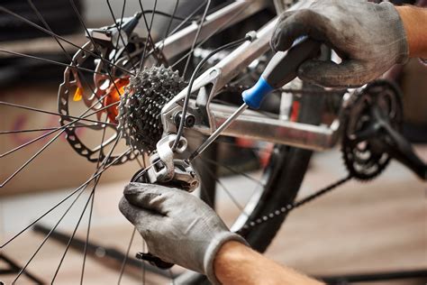 Mechanic working on a motorcycle