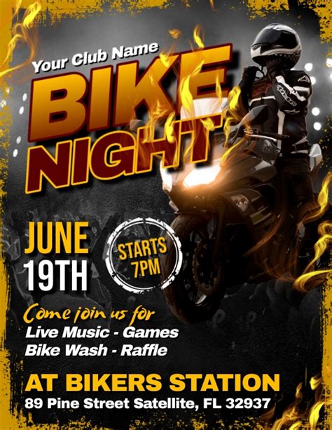 Bike Night Flyer Template Design