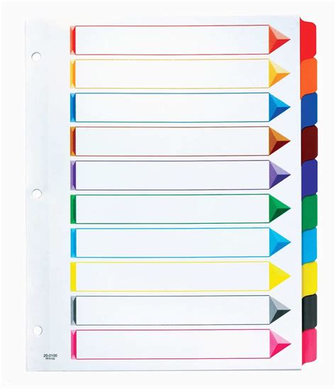 Binder Divider Tabs for Personal Use