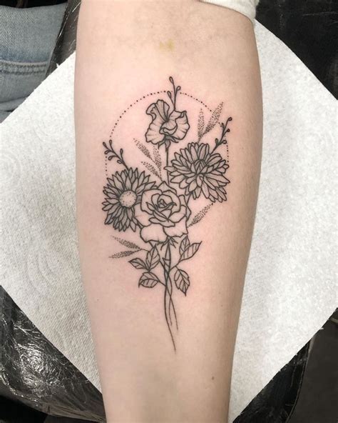 birth flower tattoos