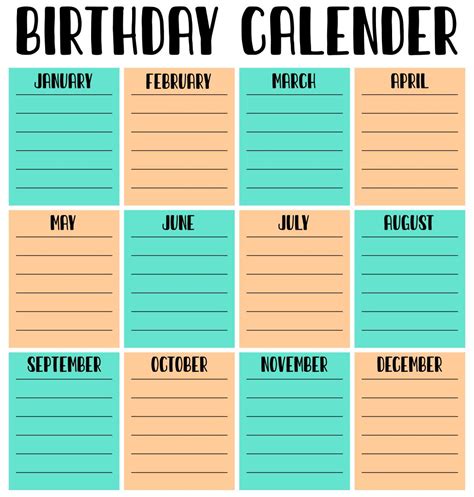 Birthday Calendar Final Thoughts