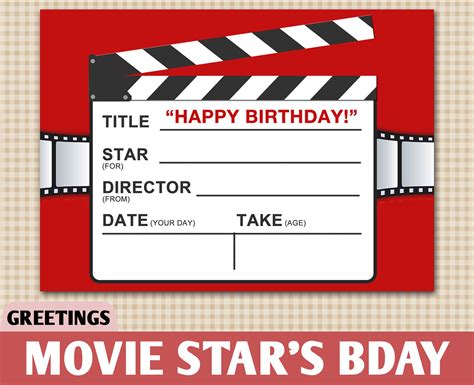 Birthday Cards for Movie Buffs