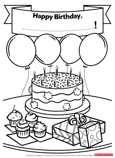 Birthday Coloring Card Designs