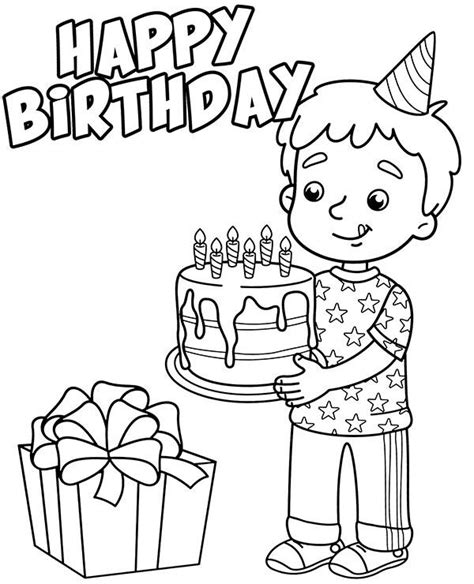 Birthday Coloring Pages for Boys