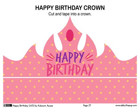 Birthday Crown Printable Ideas