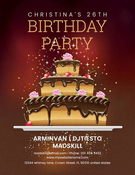 Birthday Flyer Templates for InDesign