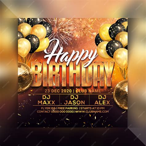 Birthday Flyer Templates for Photoshop