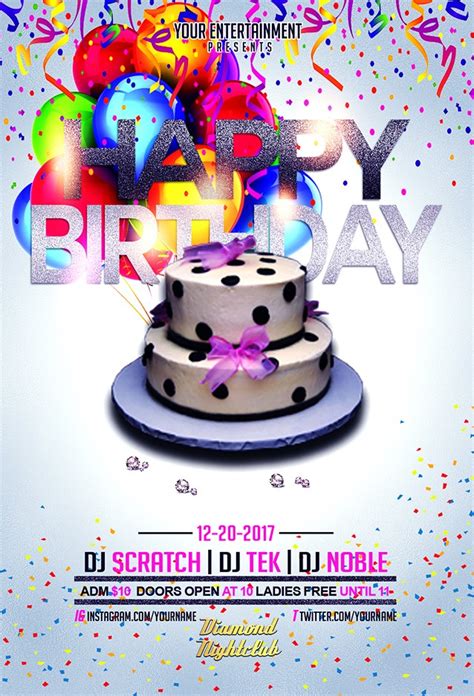 Birthday Flyer Templates for Word