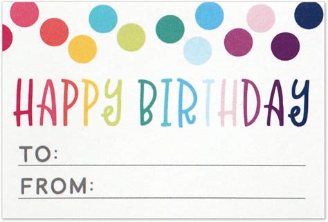 Birthday Gift Tag