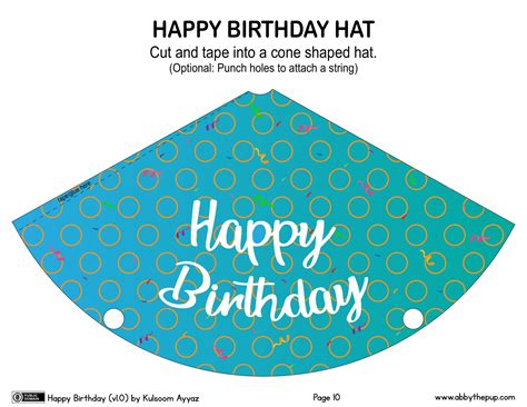 Birthday Hat Template 4