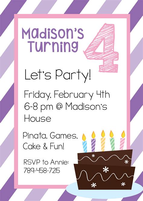 Birthday Invitation Template 3