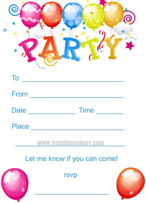 Birthday Invitation Templates for Kids