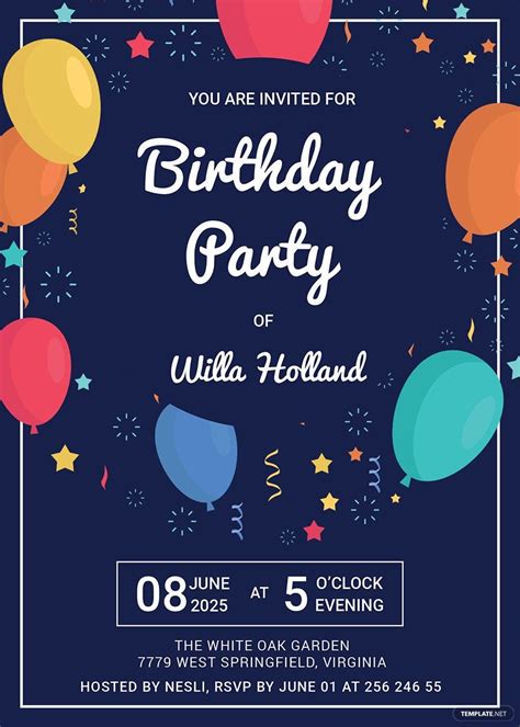 Birthday Invitation Templates for Parties