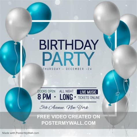 Birthday Party Flyer Template