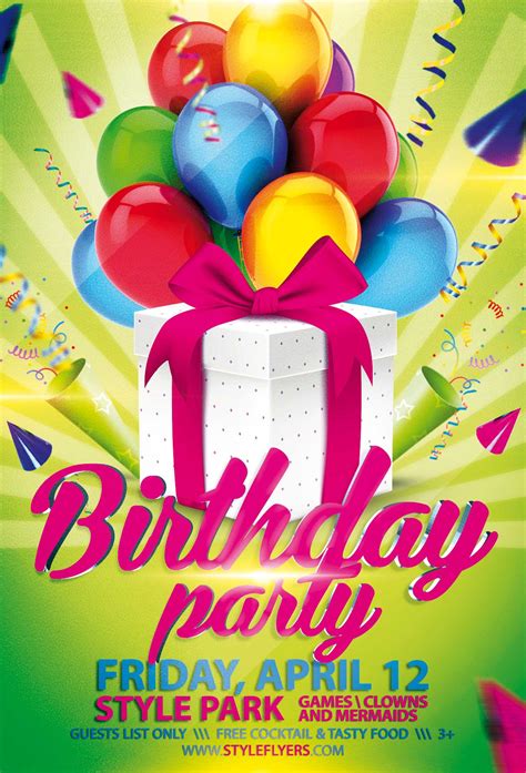 Birthday Party Flyer Templates