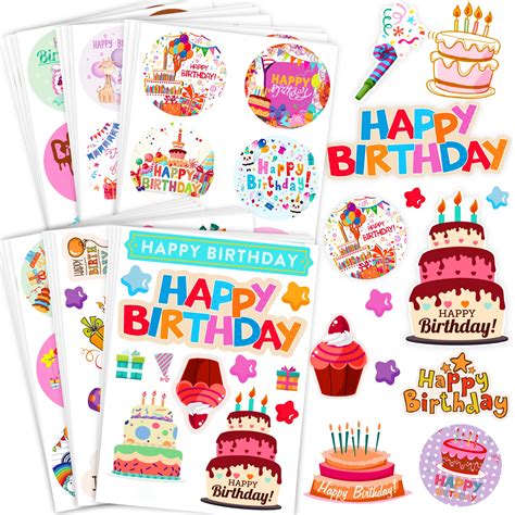 Birthday Stickers and Stamps