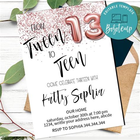 Birthday Templates for Teens