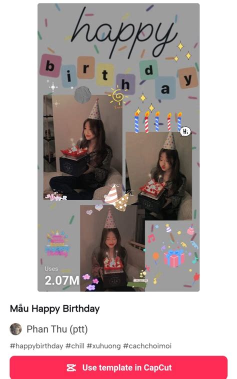 Description of Birthday Video Templates Capcut