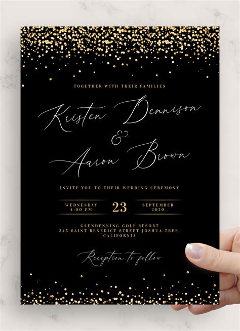 Black and Gold Elegant Invitation Template